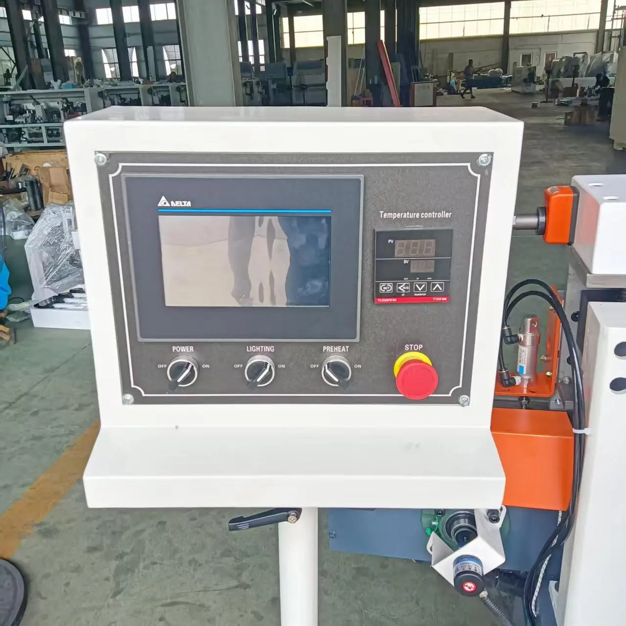 Control panel of automatic edge banding machine